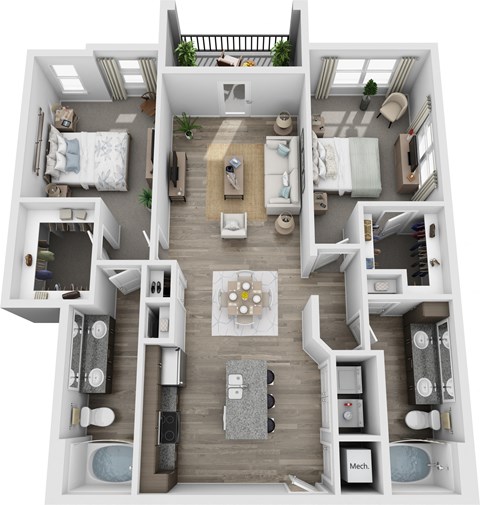 a floor plan of a house with a bedroom and a living room